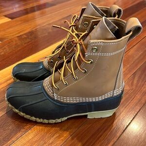 L.L. Bean Tan and Black Women's Duck Boots